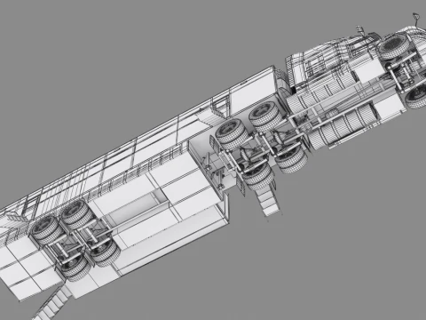 Esposizione Semi-camion Modello 3D
