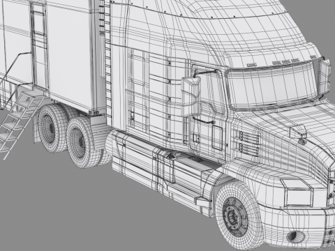 Exhibition Semi Truck 3D Model