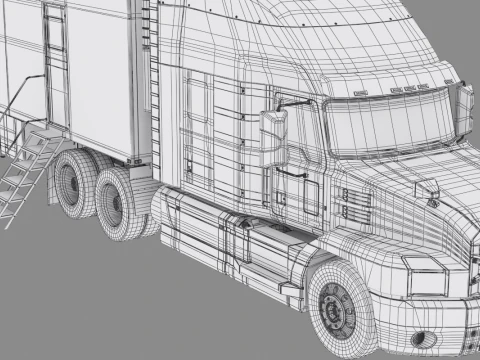 Esposizione Semi-camion Modello 3D