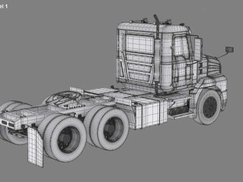 Cabina giornaliera per semirimorchi Modello 3D