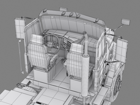 Cabina giornaliera per semirimorchi Modello 3D