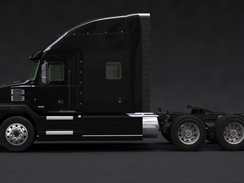 米国セミトラックスリーパーキャブ 3Dモデル