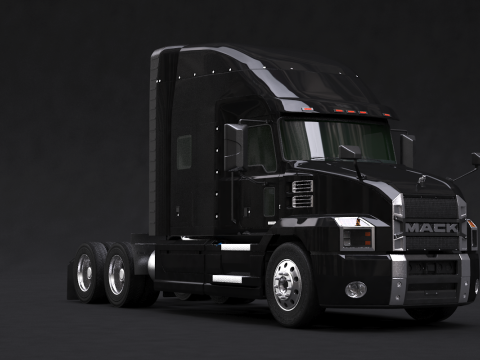 US Semi Truck Sleeper Cab 3D Model