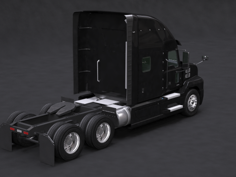 US Semi Truck Sleeper Cab 3D Model