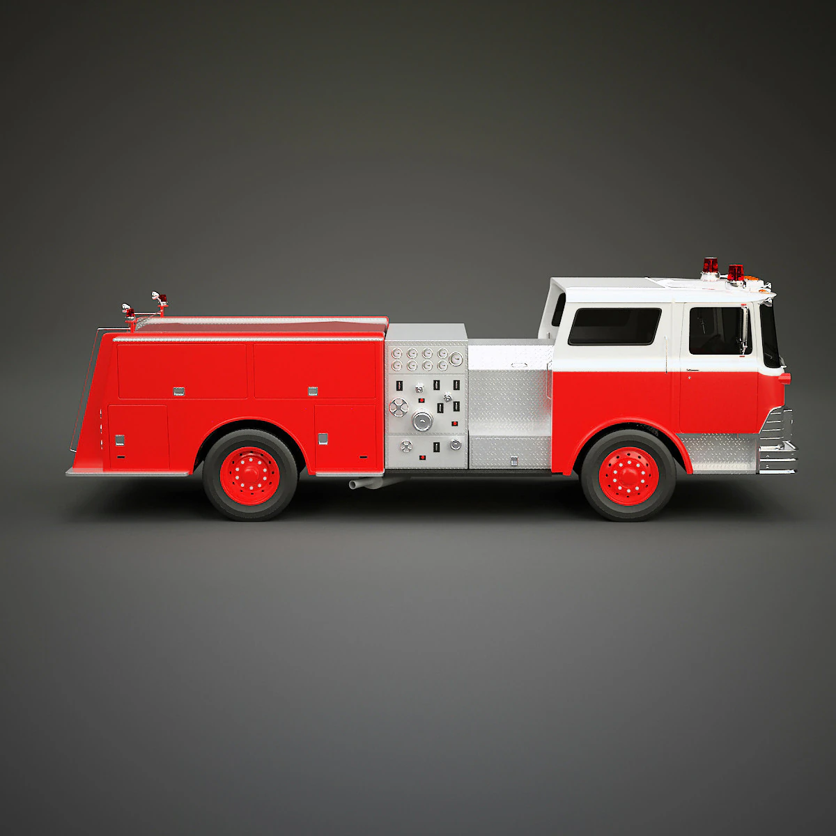 Autopompa antincendio CF 69 Modello 3D .c4d .max .obj .3ds .fbx .stl .blend 