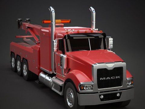 Truk Derek Tugas Berat Model 3D