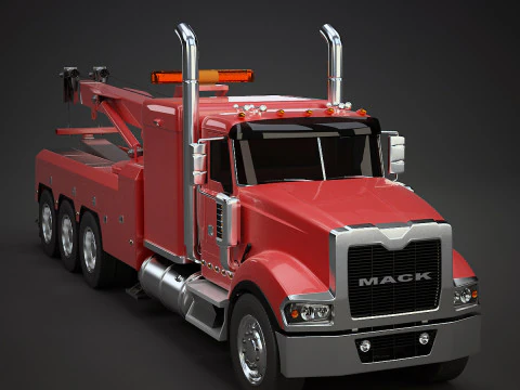 Heavy Duty Towing Truck 3D Model
