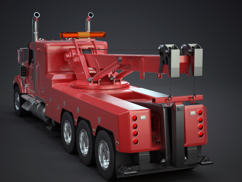 Truk Derek Tugas Berat Model 3D