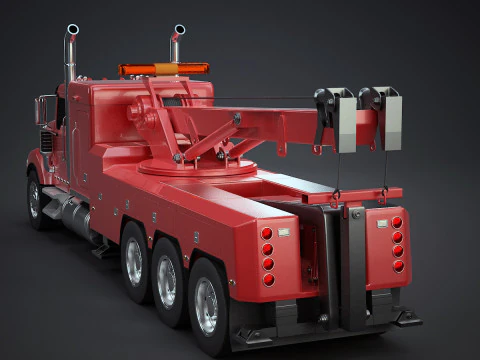 Heavy Duty Towing Truck 3D Model