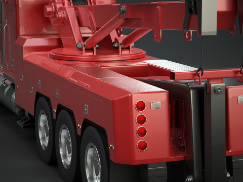 Truk Derek Tugas Berat Model 3D