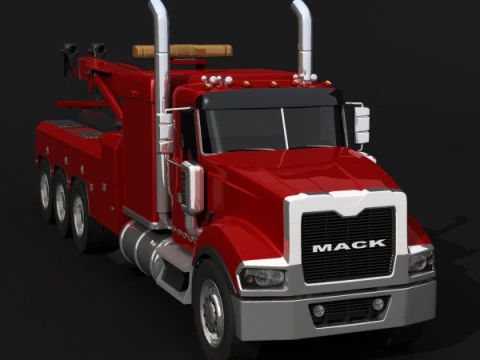 Heavy Duty Towing Truck 3D Model