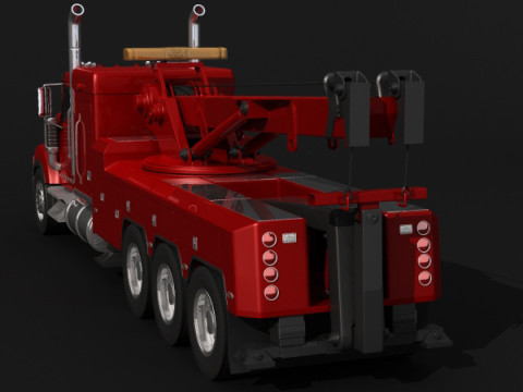 Truk Derek Tugas Berat Model 3D