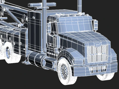 Heavy Duty Towing Truck 3D Model