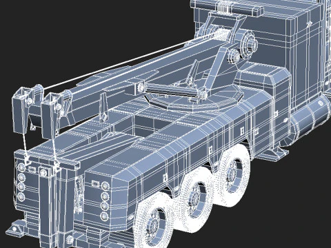 Heavy Duty Towing Truck 3D Model
