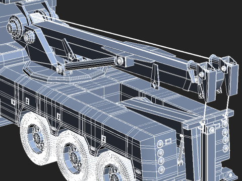 Truk Derek Tugas Berat Model 3D