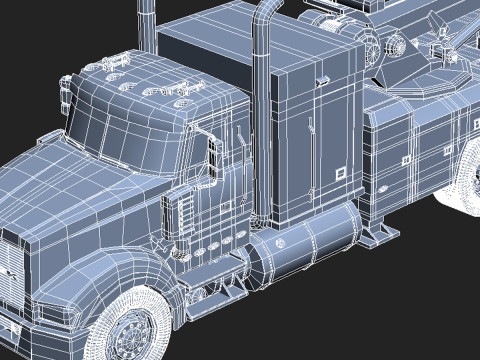 Truk Derek Tugas Berat Model 3D