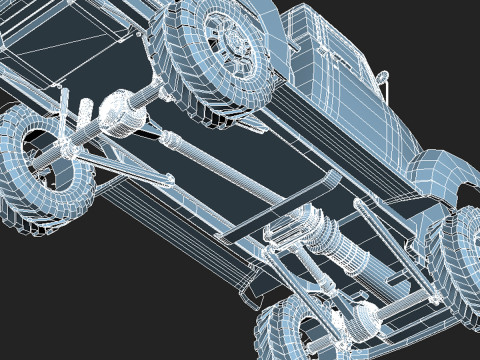 Chevrolet Pickup 1951 Pickup Lift Modello 3D
