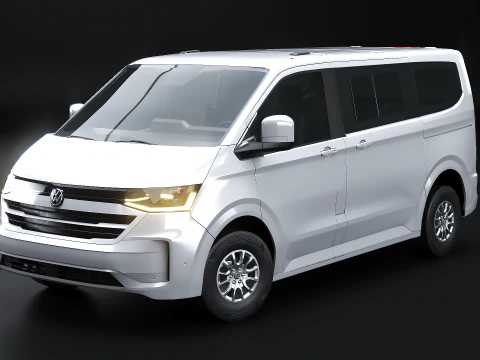 2025 VW Caravelle T7 Passenger Van PBR 3D Model