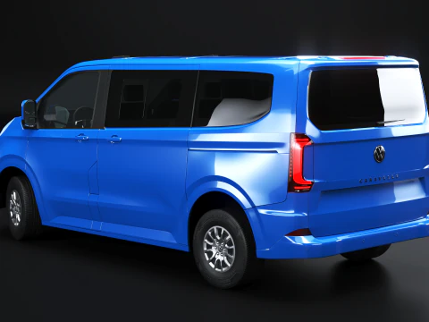 2025 VW Caravelle T7 Passenger Van PBR 3D Model