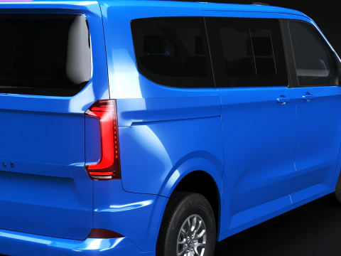 2025 VW Caravelle T7 Passenger Van PBR 3D Model
