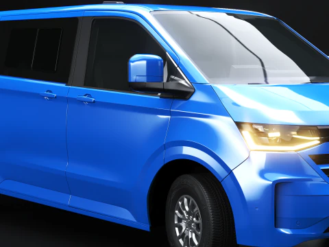 2025 VW Caravelle T7 Passenger Van PBR 3D Model