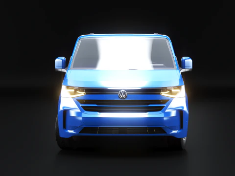 2025 VW Caravelle T7 Passenger Van PBR 3D Model