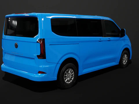 2025 VW Caravelle T7 Passenger Van PBR 3D Model