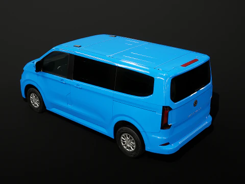 2025 VW Caravelle T7 Passenger Van PBR 3D Model