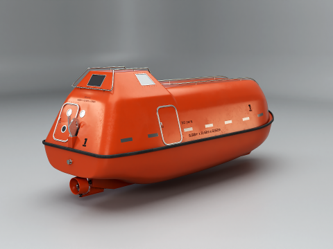 Model 3D morskiego statku ratunkowego Model 3D