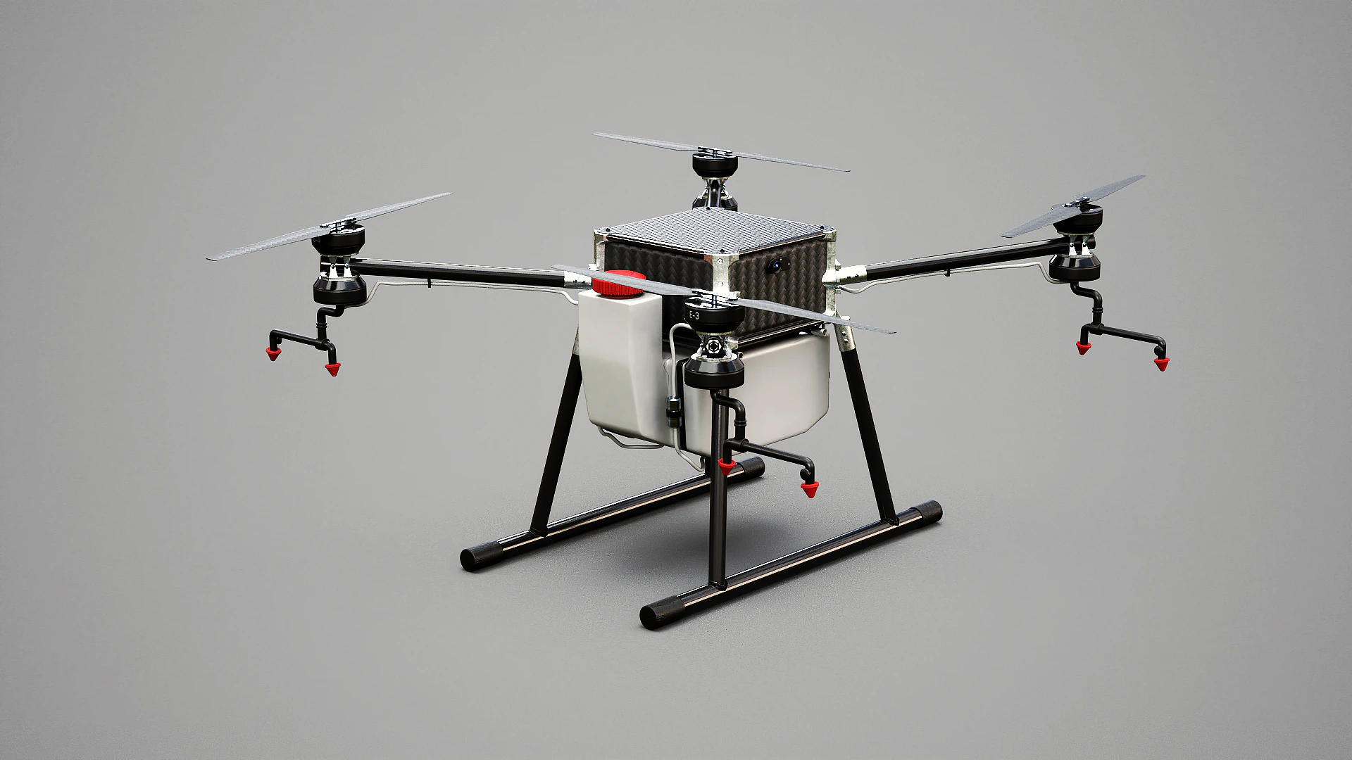 Agricultural Drone Quadrotor Farming UAV 3D Model .c4d .max .obj .3ds .fbx .stl .blend 