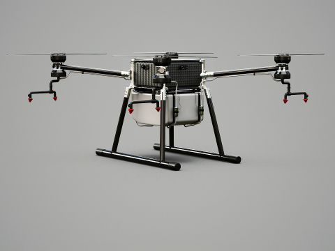 Drone agricolo Quadrotor Agricoltura UAV Modello 3D