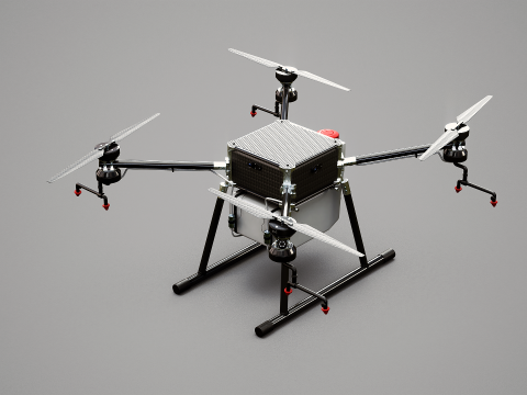 Drone agricolo Quadrotor Agricoltura UAV Modello 3D