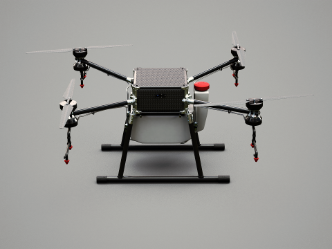 Drone agricolo Quadrotor Agricoltura UAV Modello 3D