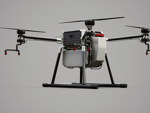 Drone agricolo Quadrotor Agricoltura UAV Modello 3D