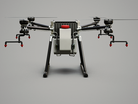 Drone agricolo Quadrotor Agricoltura UAV Modello 3D