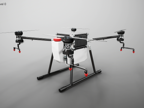 Drone agricolo Quadrotor Agricoltura UAV Modello 3D