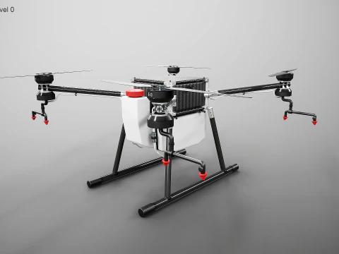 Agricultural Drone Quadrotor Farming UAV 3D Model