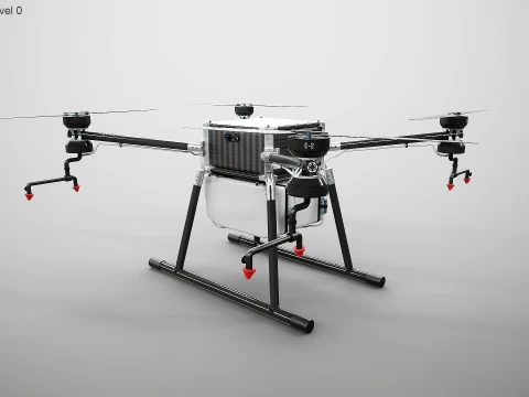 Agricultural Drone Quadrotor Farming UAV 3D Model