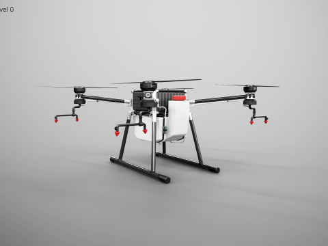 Drone agricolo Quadrotor Agricoltura UAV Modello 3D