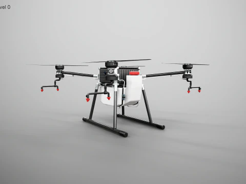 Agricultural Drone Quadrotor Farming UAV 3D Model