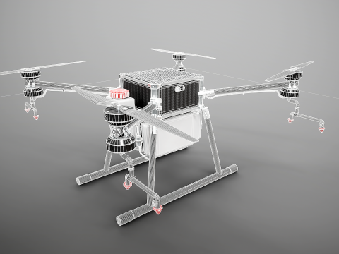 Drone agricolo Quadrotor Agricoltura UAV Modello 3D