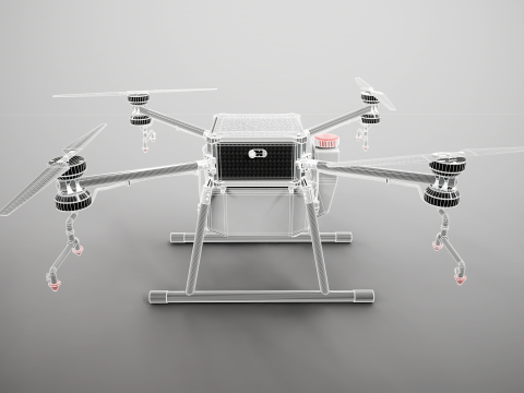Drone agricolo Quadrotor Agricoltura UAV Modello 3D