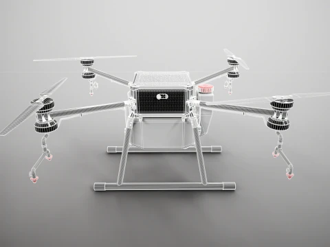 Agricultural Drone Quadrotor Farming UAV 3D Model