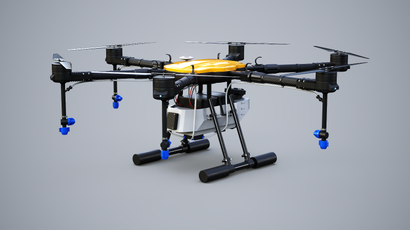 Drone agricolo - Spruzzatore UAV agricolo per spolverare le colture Modello 3D .c4d .max .obj .3ds .fbx .stl .blend