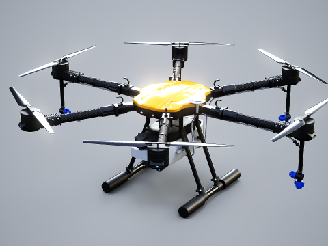 Drone agricolo - Spruzzatore UAV agricolo per spolverare le colture Modello 3D