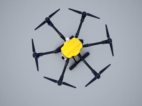 Drone agricolo - Spruzzatore UAV agricolo per spolverare le colture Modello 3D