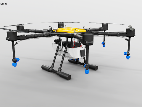 Drone agricolo - Spruzzatore UAV agricolo per spolverare le colture Modello 3D