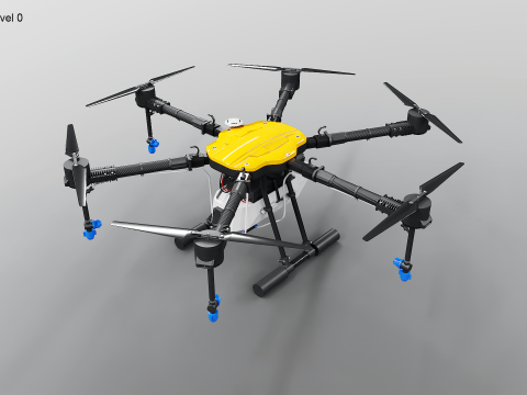 Drone agricolo - Spruzzatore UAV agricolo per spolverare le colture Modello 3D