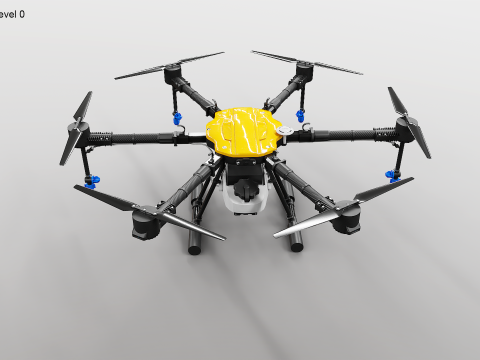 Drone agricolo - Spruzzatore UAV agricolo per spolverare le colture Modello 3D