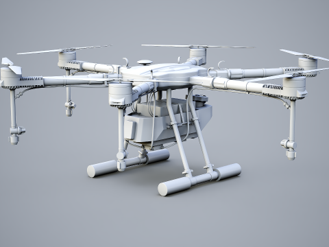 Сільськогосподарський дрон - сільськогосподарський безпілотний розпилювач без текстур 3D Модель